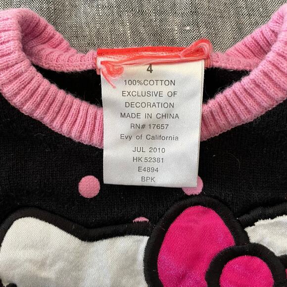 Hello Kitty Girls Sweater Size 4 - Picture 4 of 7